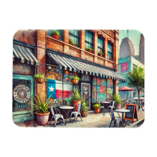Cafe in Houston Texas Magnet