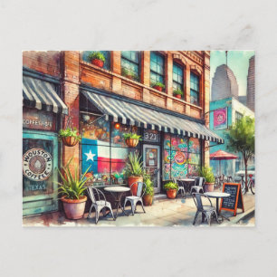 Cafe in Houston Texas Postcard