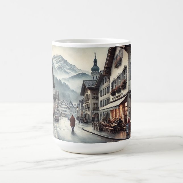 Cafe in Interlaken Switzerland Coffee Mug (Center)
