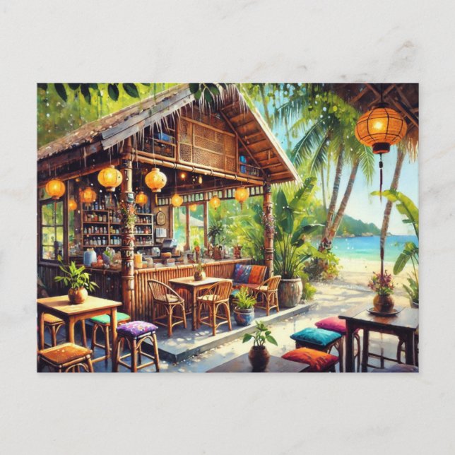Cafe in Koh Samui Postcard (Front)