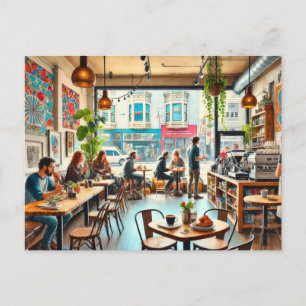 Cafe in San Francisco Mission District Mug Postcard