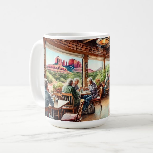 Cafe in Sedona Arizona Coffee Mug (Front Left)