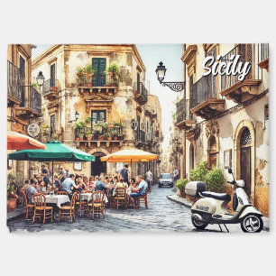 Cafe in Sicily Italy Magnet