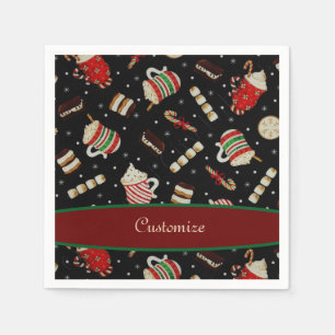 Cafe Latte Christmas Coffee Napkin