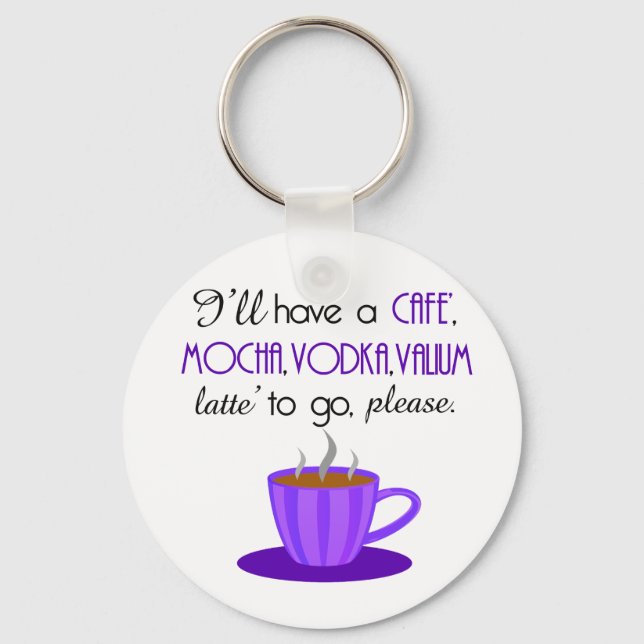 Cafe Latte Key Ring (Front)