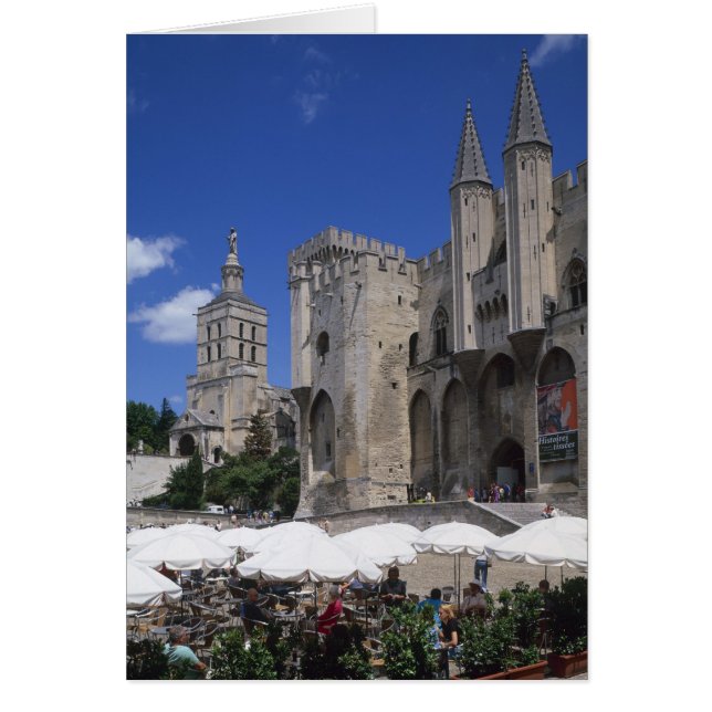 Cafe, Le Palais des Papes, Avignon, Vaucluse, (Front)