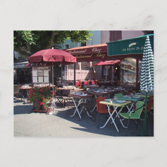 Cafe Life in France Postcard (Front)
