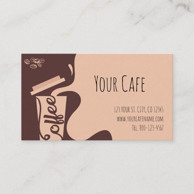 Cafe Loyalty Card Coffee Shop (Front)