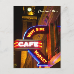 Cafe Market Neon Postcard(Cleveland) Postcard