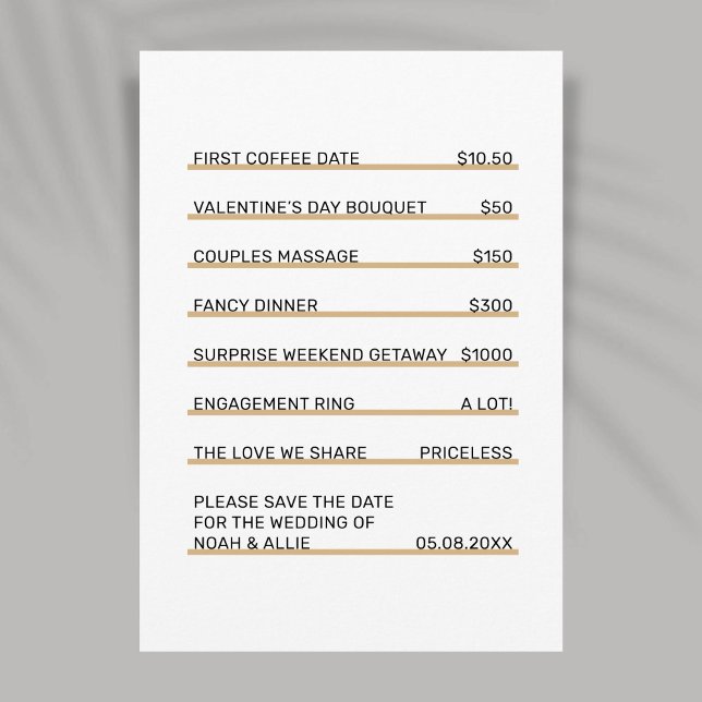 Café Menu Fun Unique Save the Date Invitation (Creator Uploaded)