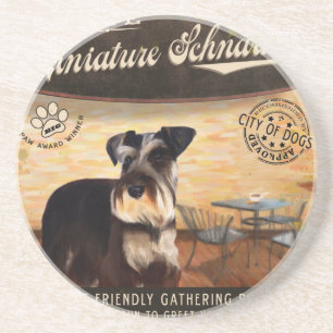 Cafe Miniature Schnauzer Coaster