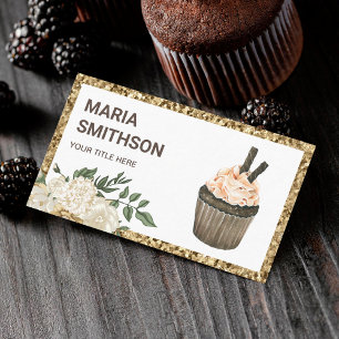 Cafe Mocha Chocolate Cupcake Pastry Chef Bakery Business Card