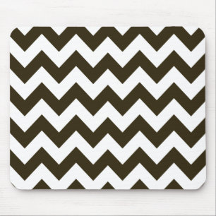 Café Mocha Neutral Chevron Mouse Pad