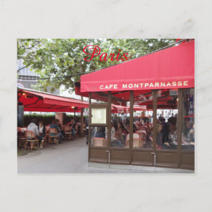 Cafe Montparnasse Paris, France, travel Postcard