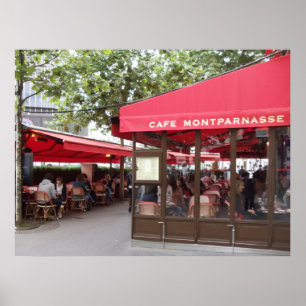 Cafe Montparnasse Paris, travel photograph Poster