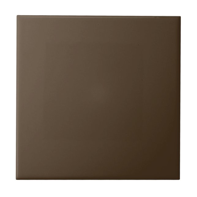 Café Noir Black Coffee Brown Solid Color Tile (Front)