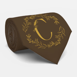 Café Noir Monogrammed Groomsmen Tie