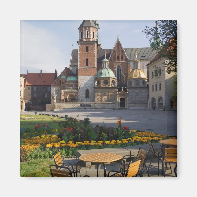 Cafe overlooking Wawel Cathedral, Wawel Hill, Magnet (Front)
