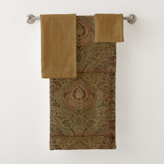 Cafe Paisley and Cafe Diamond Bath Towel Set