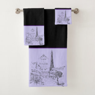 Cafe Paris Bath Towel Set