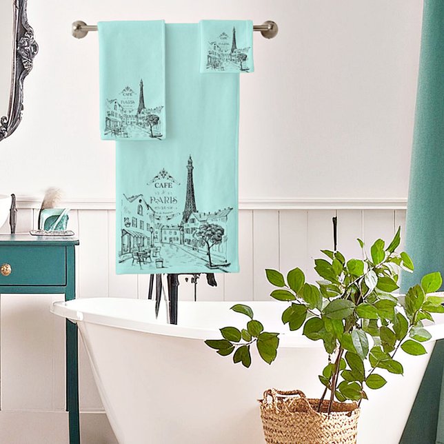 Cafe Paris Bath Towel Set (Creator Uploaded)