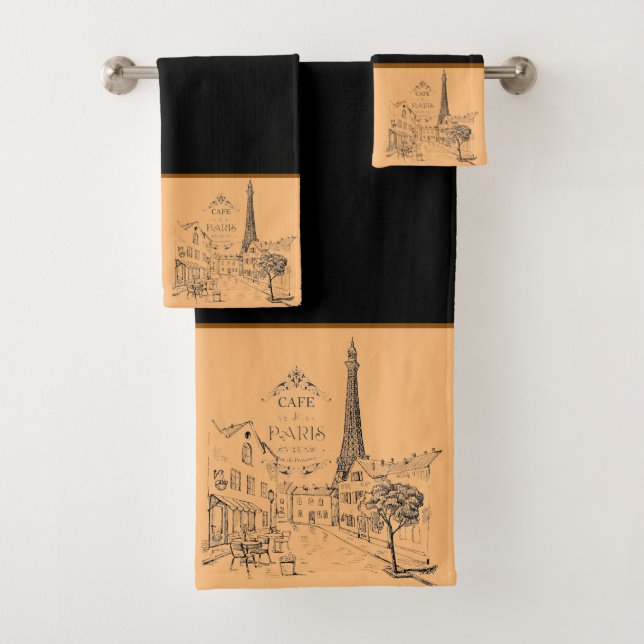 Cafe Paris Bath Towel Set (Insitu)