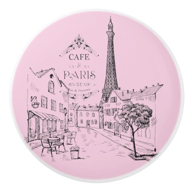 Cafe Paris Ceramic Knob (Front)