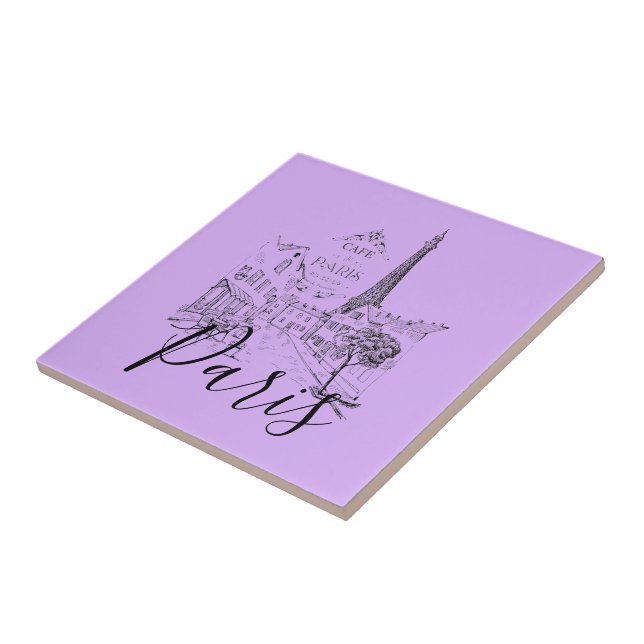 Cafe Paris   Ceramic Tile (Side)