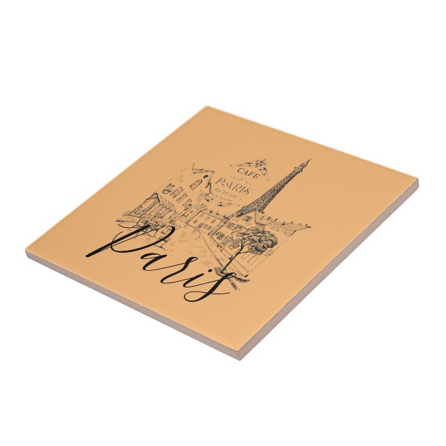 Cafe Paris   Ceramic Tile (Side)