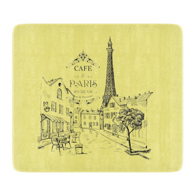 Cafe Paris Cutting Board (Front)