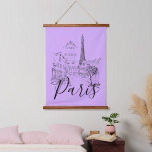 Cafe Paris Hanging Tapestry