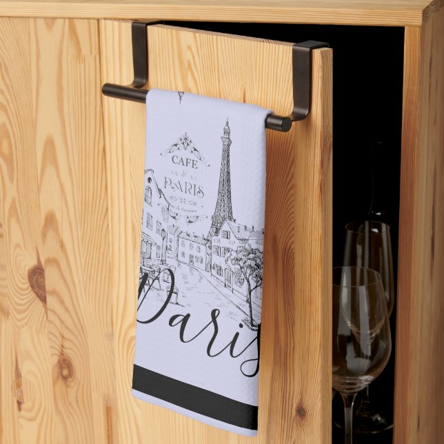 Cafe Paris   Kitchen Towel (Thirds Fold)