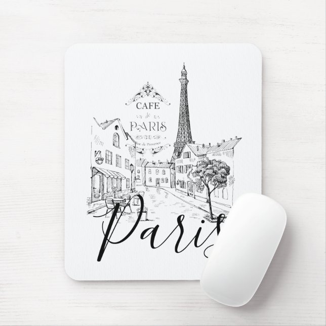 Cafe Paris   Mouse Pad (With Mouse)
