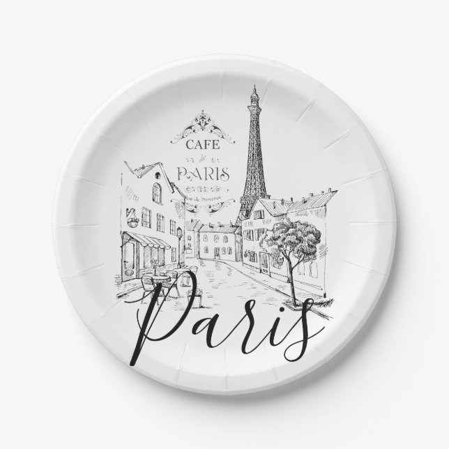 Cafe Paris   Paper Plate (Front)