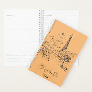 Cafe Paris personalised, custom year Planner