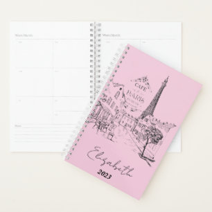 Cafe Paris personalised, custom year Planner