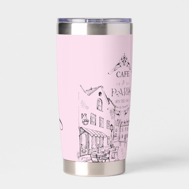 Cafe Paris personalised Insulated Tumbler (Back)