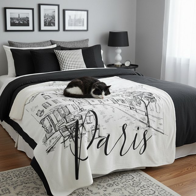 Cafe Paris   Sherpa Blanket (Creator Uploaded)