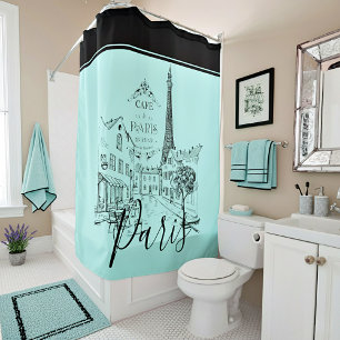 Cafe Paris Shower Curtain