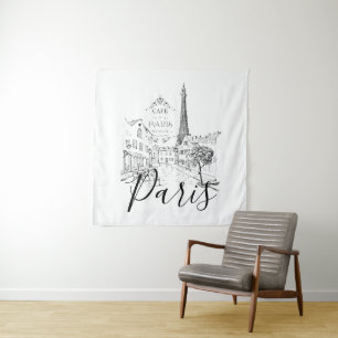 Cafe Paris Tapestry