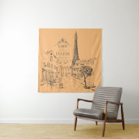 Cafe Paris Tapestry