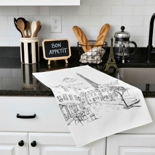 Cafe Paris Tea Towel