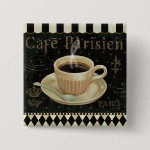 Cafe Parisien 15 Cm Square Badge