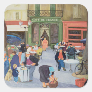 Cafe Provence Square Sticker