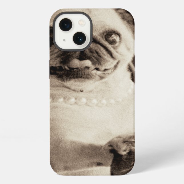 Cafe Pug iPhone Case (Back)