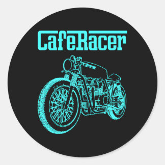 Cafe Racer Biker Ns Youth Classic Round Sticker