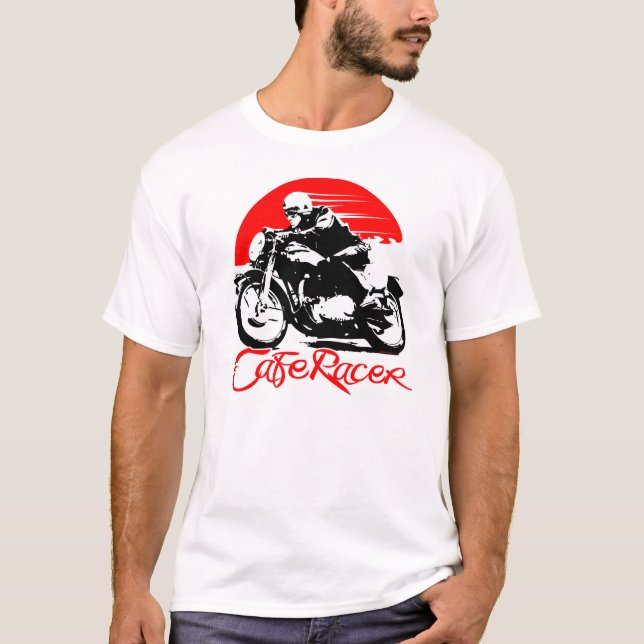 Cafe Racer Motorcycle Tshirt (Front)
