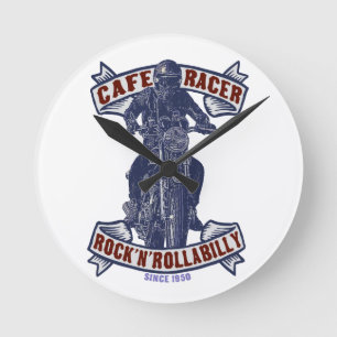 Cafe racer round clock