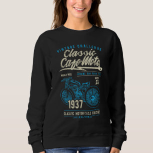 Cafe Racer Vintage Style Retro Motorcycle Distress Sweatshirt