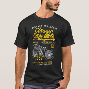 Cafe Racer Vintage Style Retro Motorcycle Distress T-Shirt